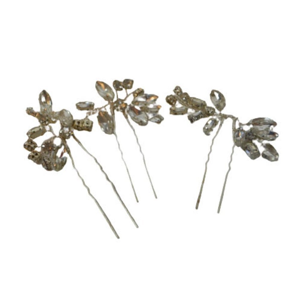 Rhinestone Hair Clips - Great for Wedding or Just going Out - Set x 3